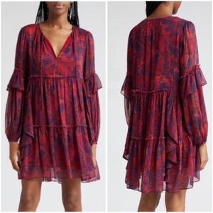 Cinq A Sept Livie Tiered Mini Dress Size 0